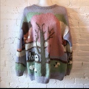 Michelle Stuart Studio hand knit sheep sweater
